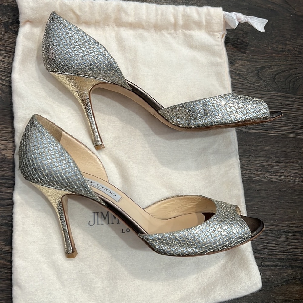Jimmy Choo Open Toe Heels - Picture 6 of 8
